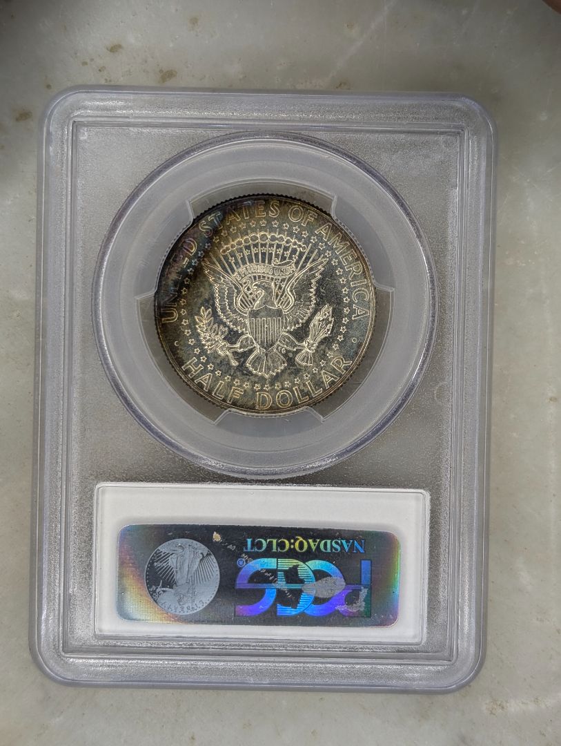 1966 MS64 Toned Kennedy Half Dollar