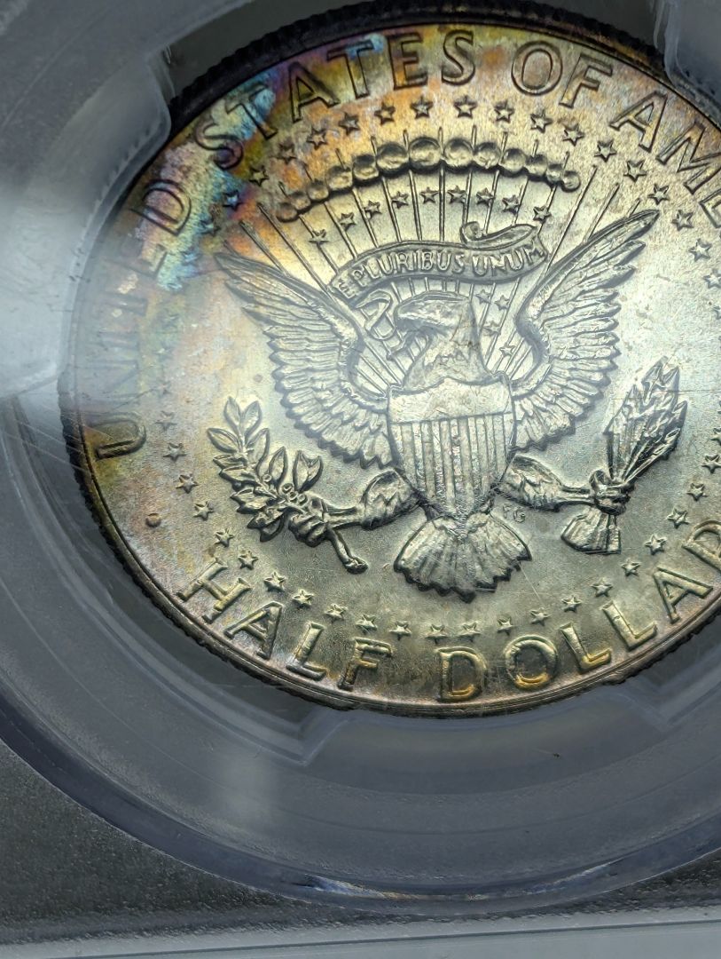 1966 MS64 Toned Kennedy Half Dollar