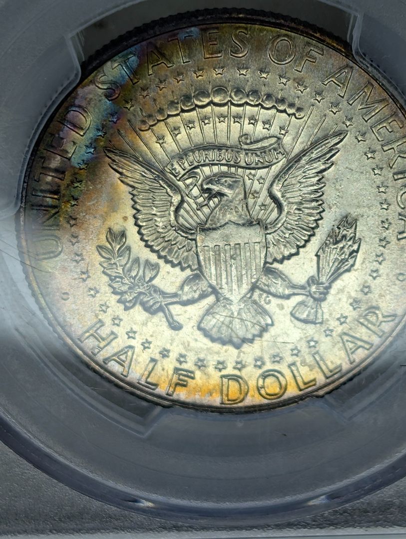 1966 MS64 Toned Kennedy Half Dollar