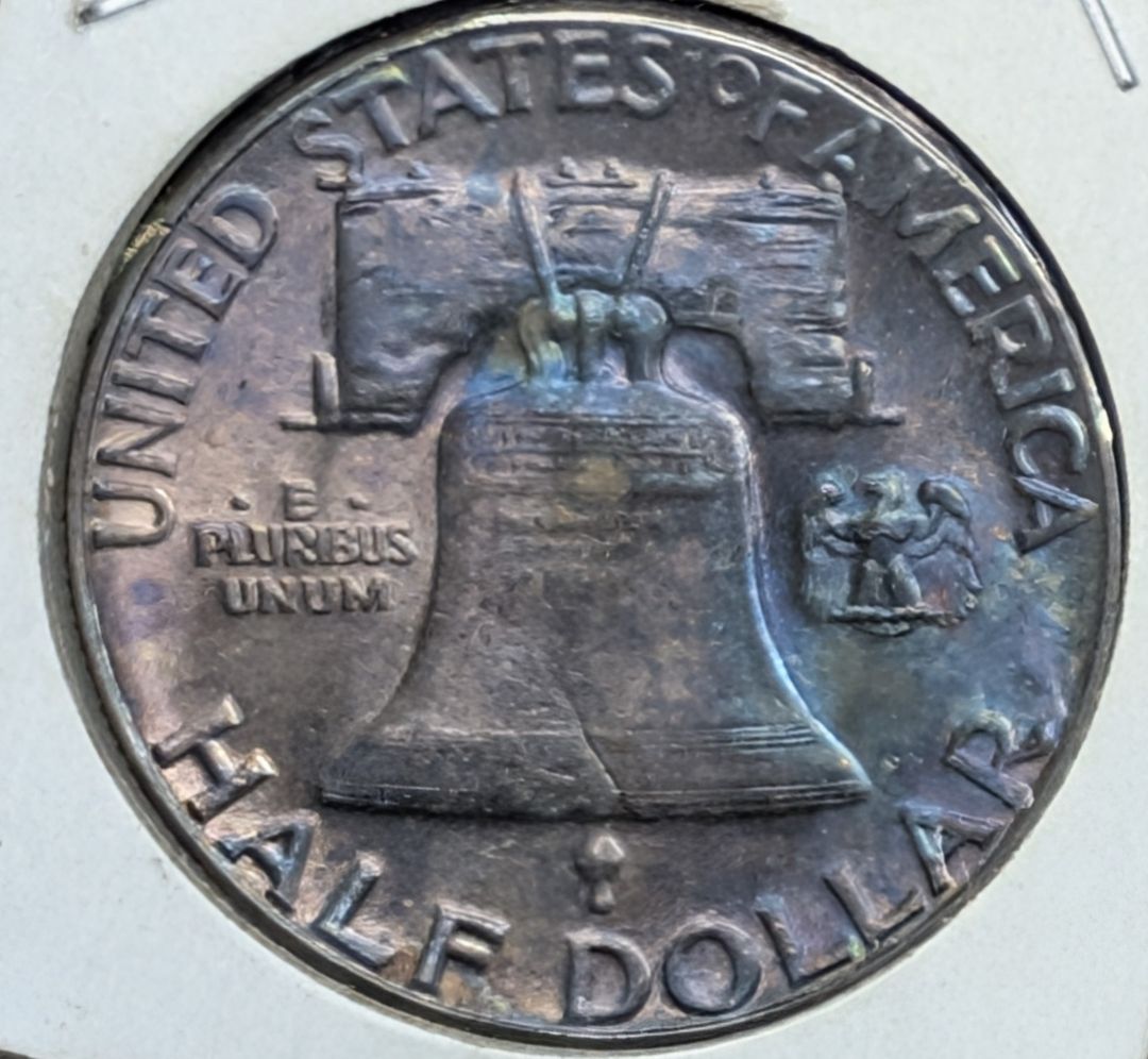 1962-P Toned Uncirculated Franklin Half Dollar