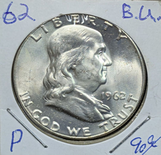 1962-P Uncirculated Franklin Half Dollar