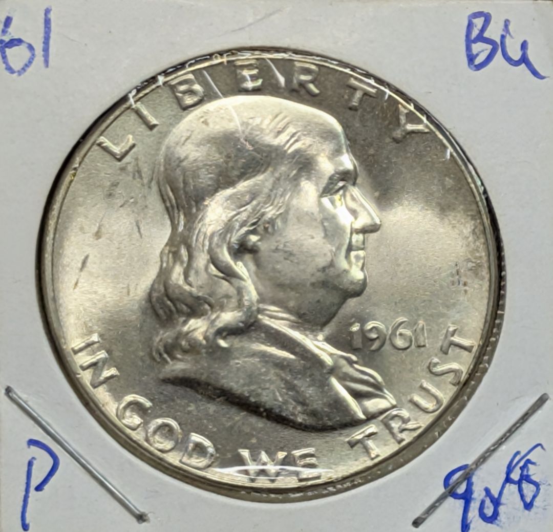 1961-P Uncirculated Franklin Half Dollar