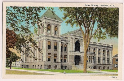 State Library Concord New Hampshire NH  Postcard