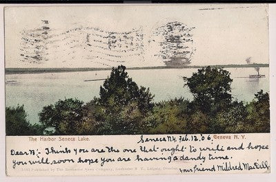 1906 The Harbor Seneca Lake NY New York  Postcard