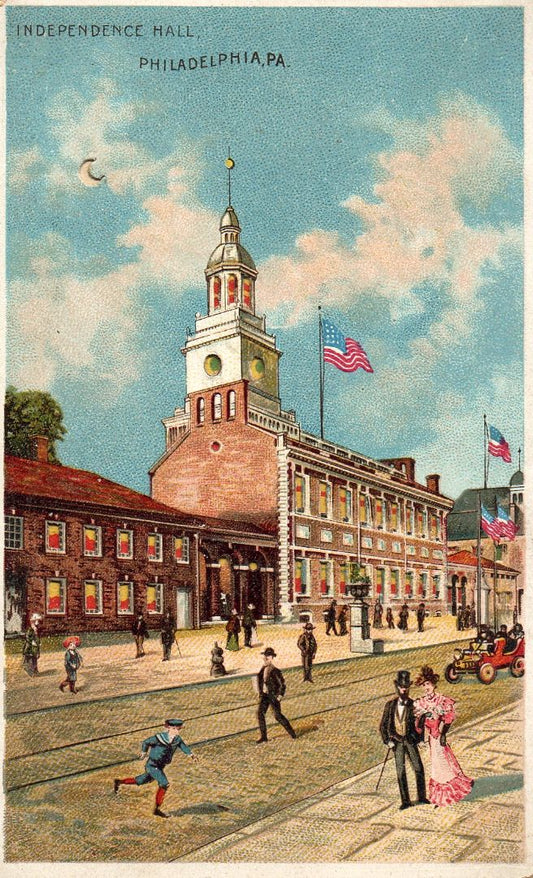 Independence Hall, Philadelphia,  Pennsylvania HTL Hold to the Light postcard