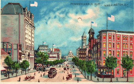 Pennsylvania Ave., Washington D.C. HTL Hold to the Light postcard