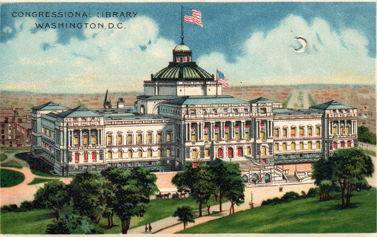 Congressional Library  Washington D.C. HTL Hold to the Light postcard