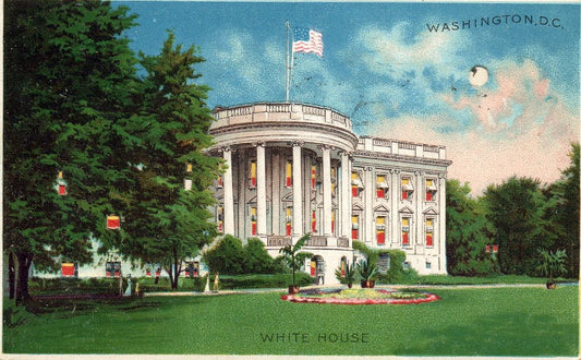 White House  Washington D.C. HTL Hold to the Light postcard