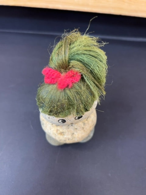 Rock girl with green hair and tail