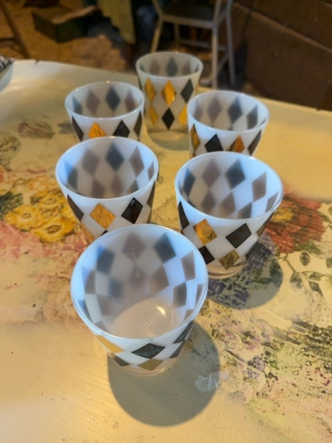 6-bar glasses, 3.25 tall