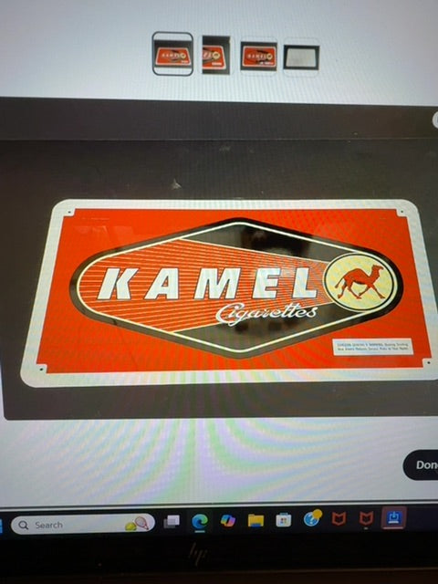 22x12 Kamel Tin Sign