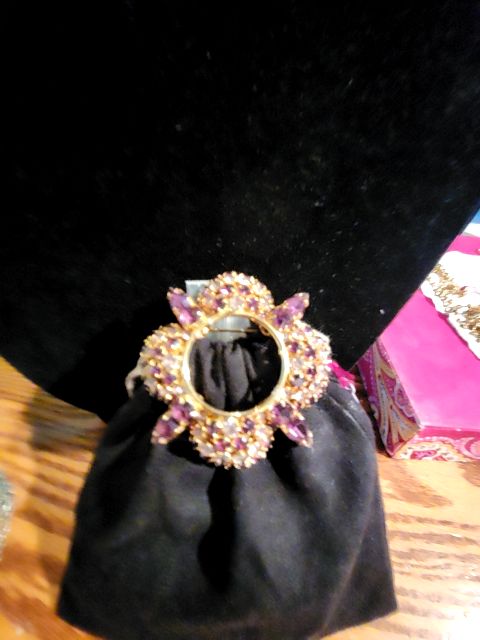 Amethyst Brooch