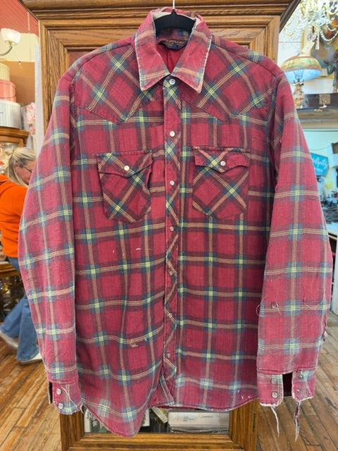 Vintage 80s Thermal flannel Blough