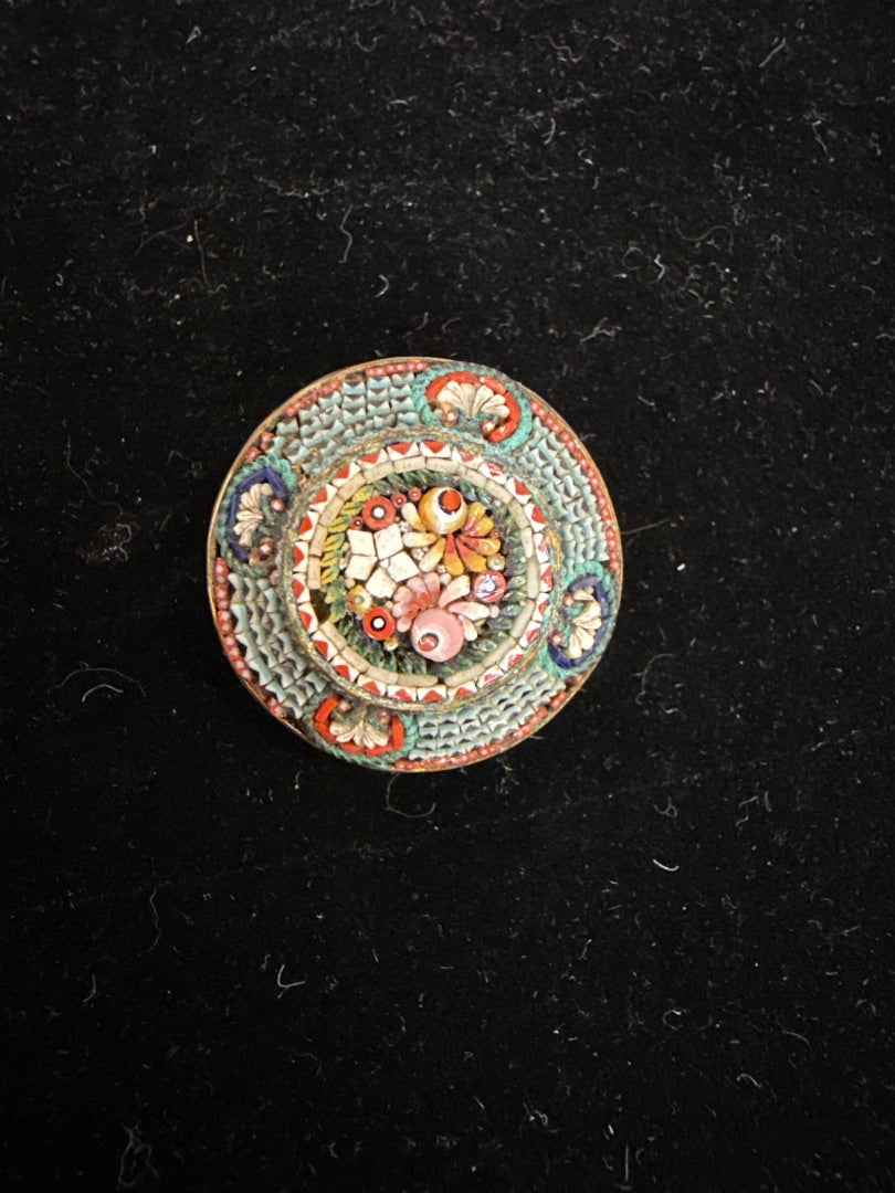 Mosaic Floral Brooch