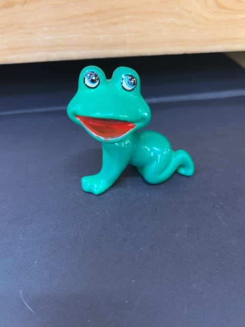 Happy Green frog posing