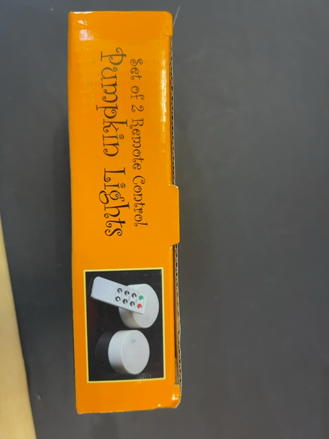 Set of 2 remote controlled pumpkin lights