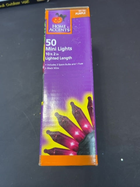 50 mini purple lights 10 ft 2 in