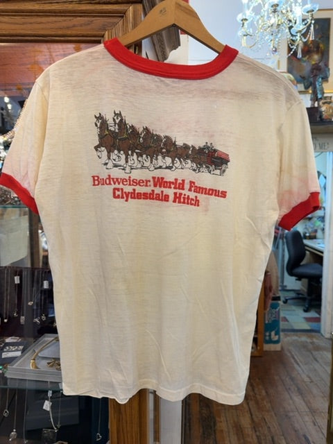 Vintage 70s/80s Budweiser Shirt, Medium/Large