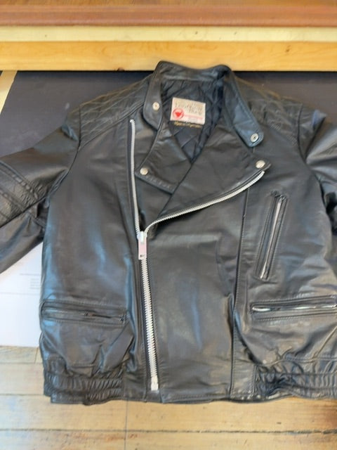 Blk leather jacket