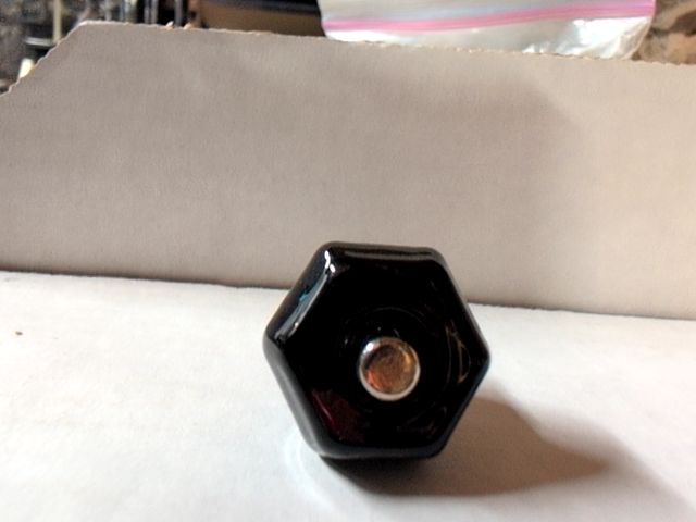 New Black Glass Furniture Knob