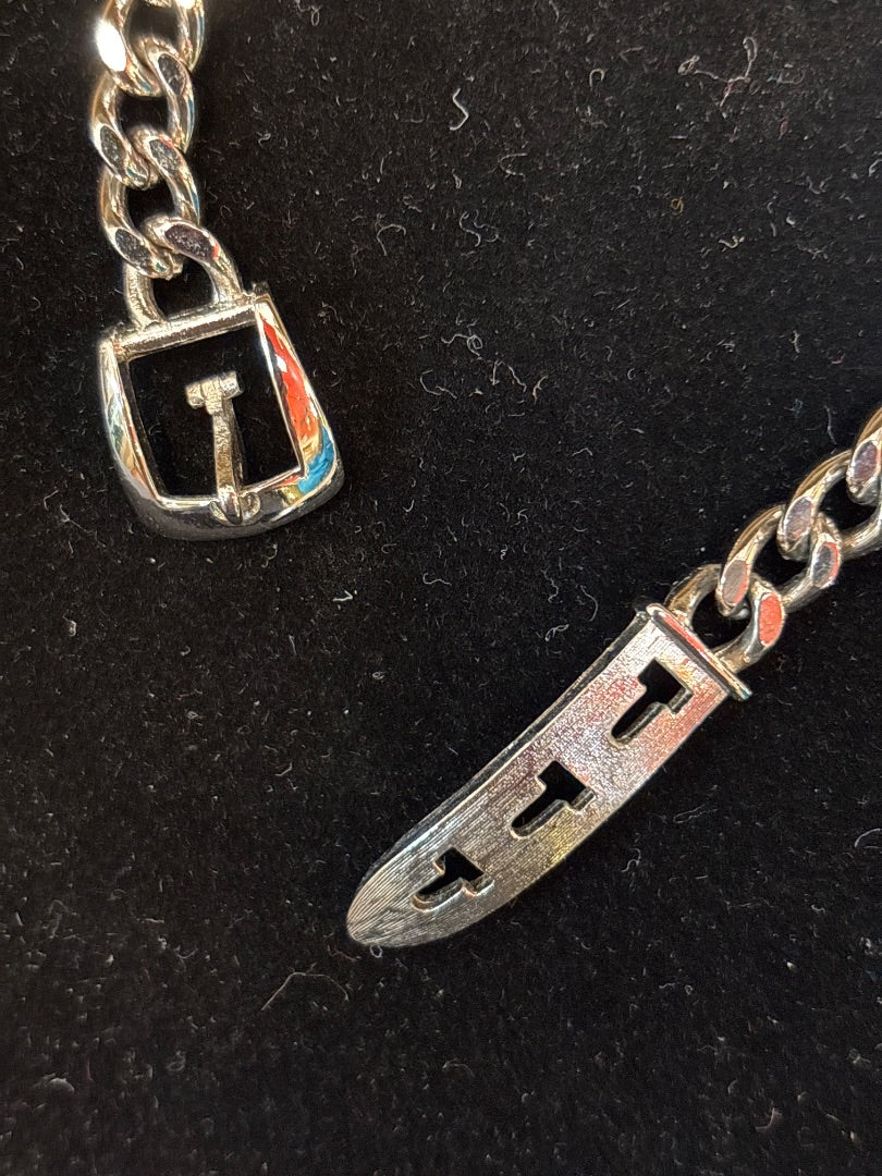 Avon Belt Buckle Silvertone Bracelet