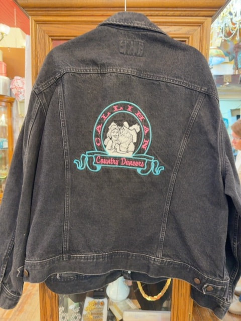Vintage 80s Black Denim Jacket