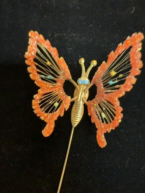 Butterfly Stick Pin Moving wings