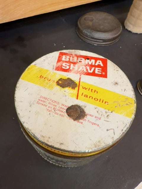 Vtg Burma Shave jar