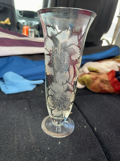 Vase w/ etching