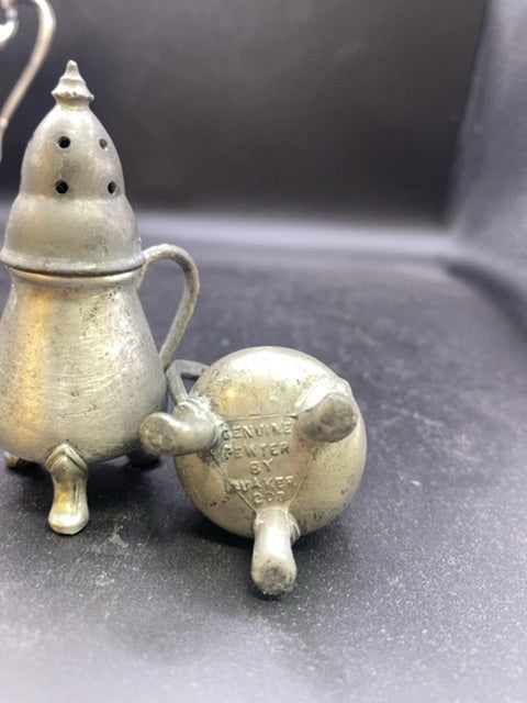 Quaker Pewter Salt & Pepper Shakers