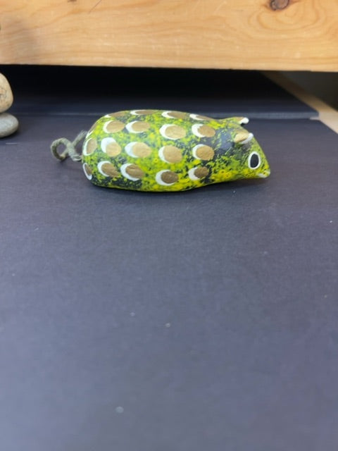 Hand made Green mouse with spots