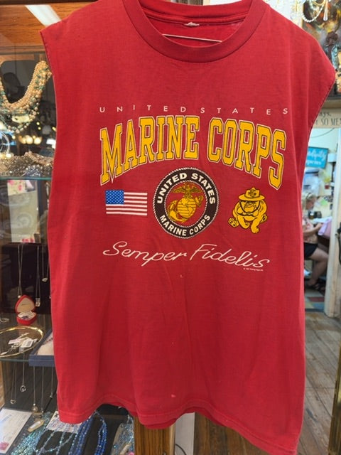 Vintage 90s Marine Corps Muscle Shirt, Large