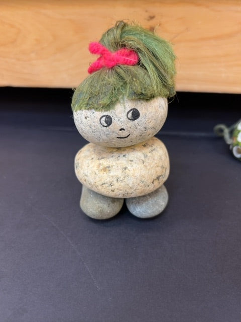 Rock girl with green hair and tail