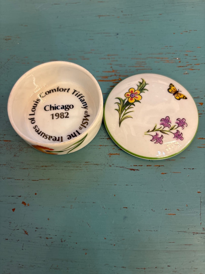Limoges Garden Trinket Box Chic 1982
