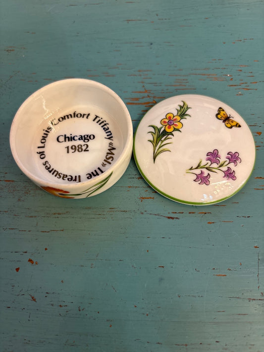 Limoges Garden Trinket Box Chic 1982