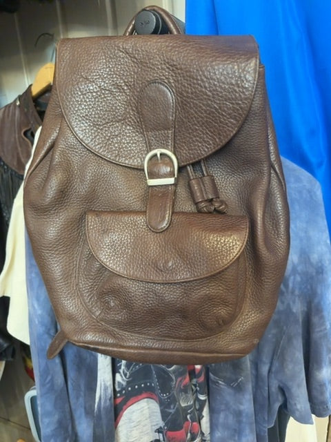 Leather backpack
