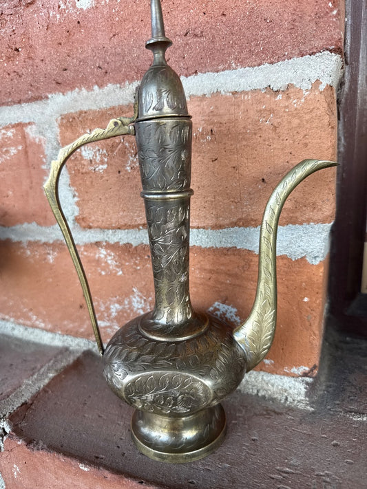 Antique Etched Brass Picture