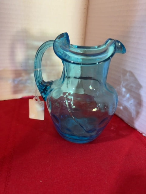Hand blown teal glass