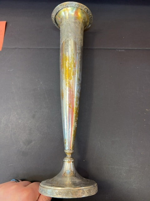 Silver plated vase