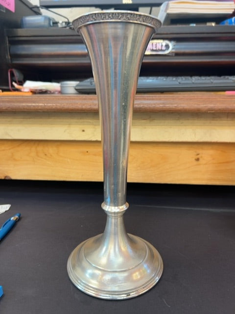 Silver plated vase