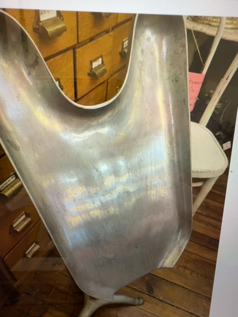 ANTIQUE Vintage Shampoo SHAVING STAND NECK TRAY INDUSTRIAL MEDICAL Cast Aluminum