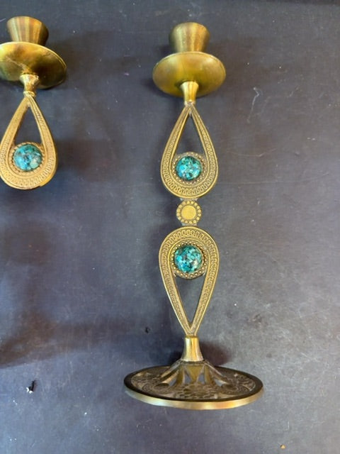 Brass candle sticks (2)