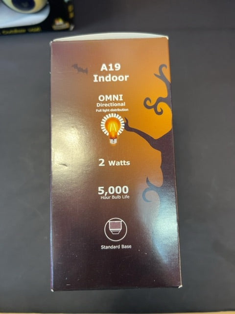 Orange and purple lightbulbs set of 2