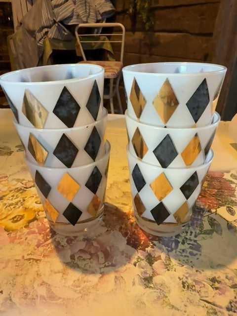 6-bar glasses, 3.25 tall
