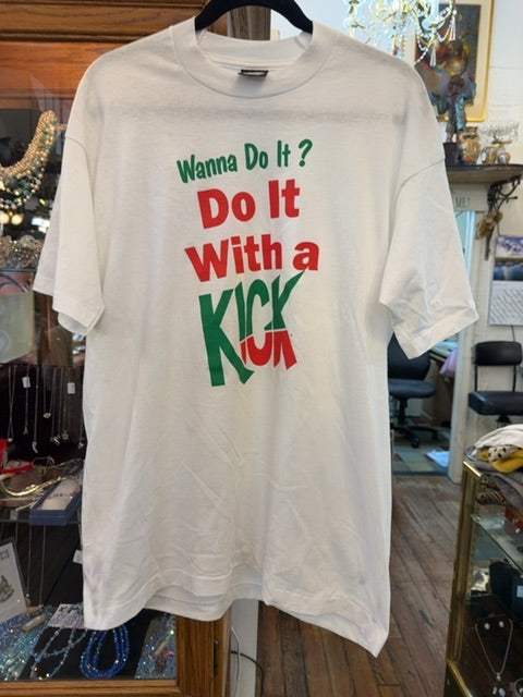 Vintage 90s Kick Soda Shirt, X Large