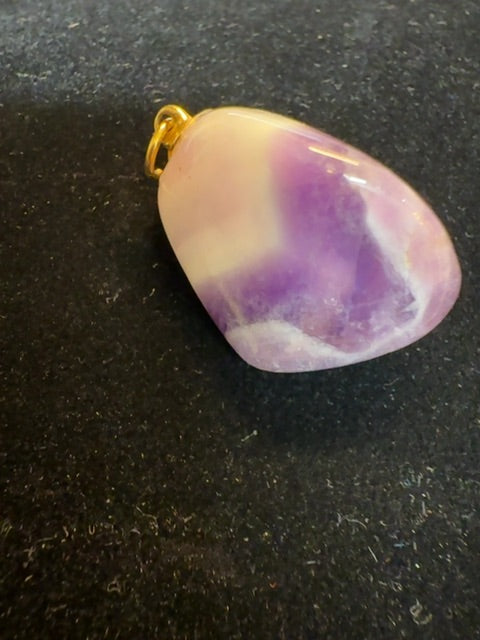 Amethyst Pendant Kunzite Palm Stone