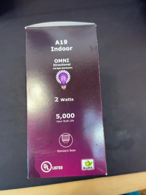 Orange and purple lightbulbs set of 2