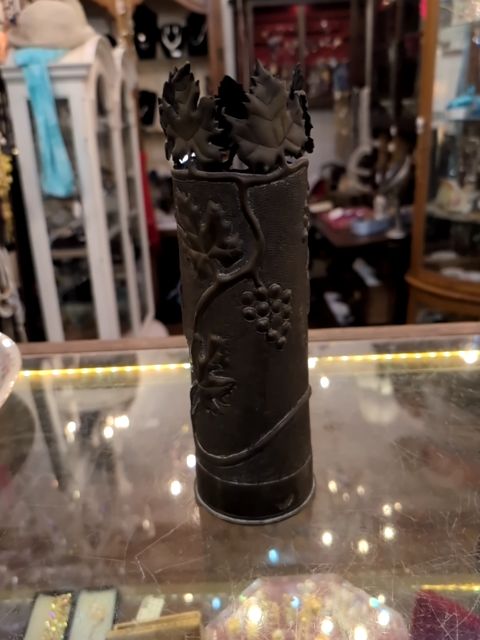 Large trench art vase