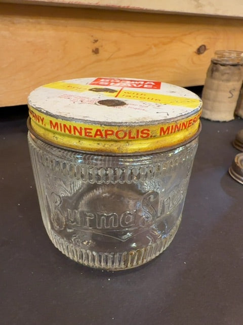 Vtg Burma Shave jar