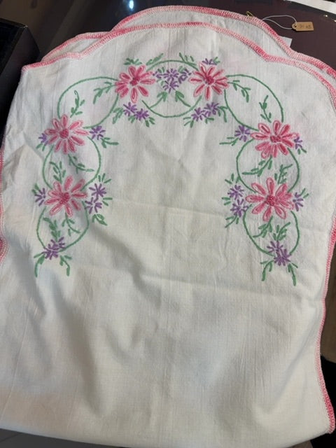Vintage embroidered table setting
